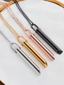 多色正念呼吸項鍊,時尚不銹鋼口哨冥想減壓吊墜,送給女朋友或男友的生日、情人節和聖誕禮物。 - 哨子 - 查看 1