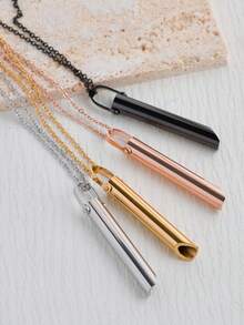 多色正念呼吸項鍊,時尚不銹鋼口哨冥想減壓吊墜,送給女朋友或男友的生日、情人節和聖誕禮物。 - 哨子 - 查看 4