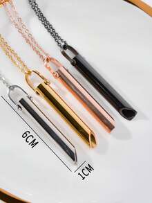 多色正念呼吸項鍊,時尚不銹鋼口哨冥想減壓吊墜,送給女朋友或男友的生日、情人節和聖誕禮物。 - 哨子 - 查看 2