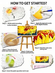 3入組diy數字油畫套裝（12x16英寸/30x40厘米）,適用於成年人、初學者、家居裝飾藝術工藝品,是生日、母親節、父親節和聖誕節的理想禮物,非常適合家庭聚會活動,減輕壓力,提高動手能力,不含畫框 - 藍色 - 查看 8