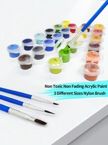 3入組diy數字油畫套裝（12x16英寸/30x40厘米）,適用於成年人、初學者、家居裝飾藝術工藝品,是生日、母親節、父親節和聖誕節的理想禮物,非常適合家庭聚會活動,減輕壓力,提高動手能力,不含畫框 - 藍色 - 查看 7