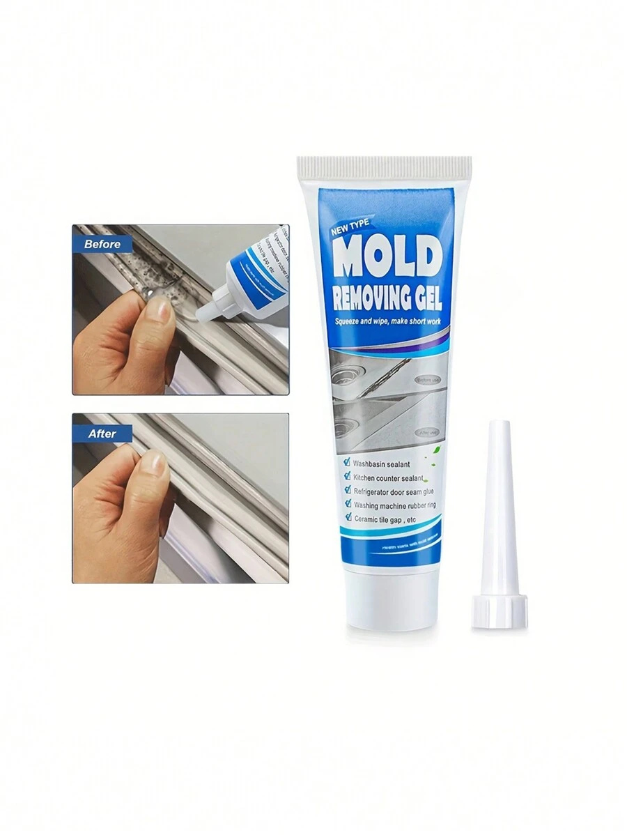 1 件 X 90 克防黴凝膠、黴菌去除劑,用於牆角、廚房和浴室水槽清潔 - 彩色 - 查看 1