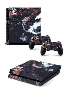 1 Juego De Pegatinas De Piel Impresas Compatibles Con La Consola Ps4 (3 Unidades/juego) - Multicolor - Ver 9