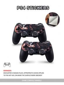 1 Juego De Pegatinas De Piel Impresas Compatibles Con La Consola Ps4 (3 Unidades/juego) - Multicolor - Ver 3