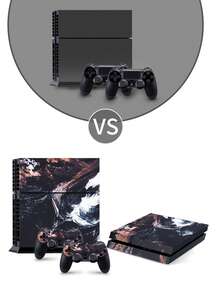 1 Juego De Pegatinas De Piel Impresas Compatibles Con La Consola Ps4 (3 Unidades/juego) - Multicolor - Ver 8