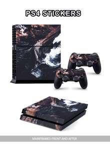 1 Juego De Pegatinas De Piel Impresas Compatibles Con La Consola Ps4 (3 Unidades/juego) - Multicolor - Ver 4