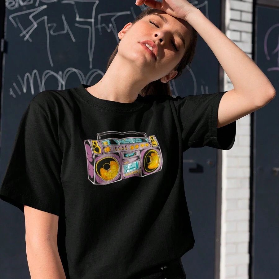 Women T-Shirts - 黑色 - 查看 1