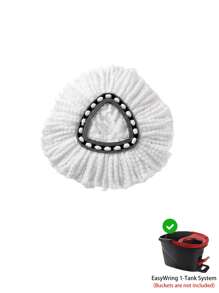 1pc/2pcs Replacement Mop Head For O-Cedar/ EasyWring Spin Mop, 2pks Microfiber Mop Refills. Note: This Mop Head Is For 1 Unit, Universal Size = 2pcs Per Pack - Black and White - View 8