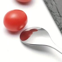 6/12pcs Blue Leaf Coffee Spoon Set, Stainless Steel Appetizer Spoon, Tableware Dessert Spoon, Mini Dessert Vessels, Creative Spoon For Food, Fruits, Mixing Tool, Suitable For Restaurant, Wedding, Household Gatherings, 10cm/3.93 Inch - Blue Leaves - View 7