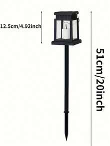 4/2/1入組太陽能led蠟燭燈,掛蠟燭燈戶外花園防水燈籠,自動開/關太陽能景觀燈,閃爍無火蠟燭太陽能燈戶外步道、路徑、花園、庭院、生日派對路徑裝飾燈 - 黑色 - 查看 11