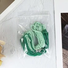 DIY Handmade Weave Heart-Shaped Keychain Color Block Set, Suitable For Novice Weave Learning With Weaving Tutorial Manual, Macrame Keychain Set Craft Set, Best Gift For Valentine's Day - Love Keychain Hand-knitted Set (green Non-finished Product) - View 4