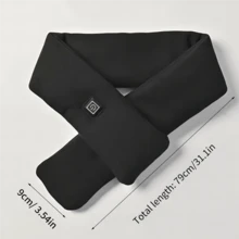 1pc USB Electric Heating Neck Smart Charging Heating Scarf Winter Electric Heating Scarf Heating Shoulder Protection Neck Warmer - Navy Blue - View 2