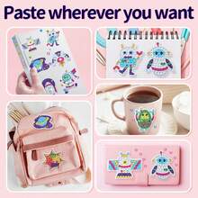 【diy鑽石太空系列】彩色鑽石diy系列兒童時尚裝飾貼紙手工珠寶套裝女孩可愛主題新年禮物,促進兒童動手能力,培養美學啟蒙/色彩識別玩具 - 太空系列 - 查看 3