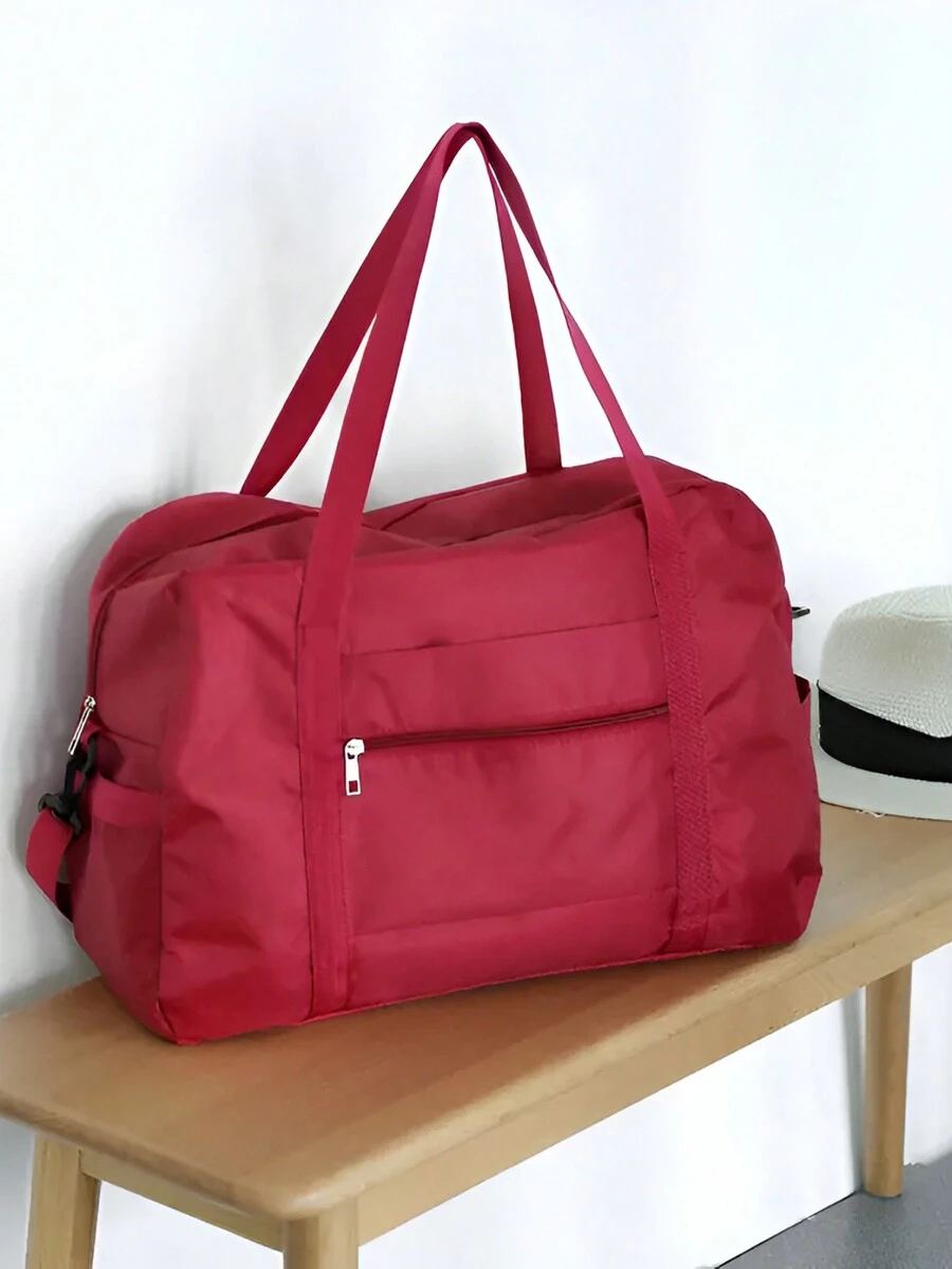 Bolso De Viaje Fácil, Plegable Bolsa De Viaje De Mano, Impermeable, Multifunción, Unisex. - Rojo - Ver 1