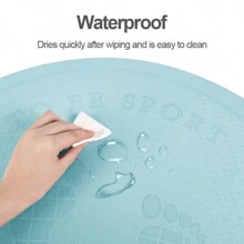 BEMOBO 1入圓形跳繩墊 防滑運動墊 23英寸減震墊 繩跳地墊 室內運動墊 心肺運動瑜珈墊 - 藍色 - 查看 5