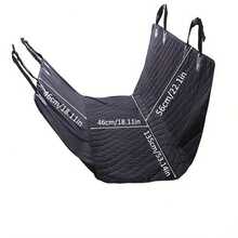 防水牛津布車用寵物墊-防髒狗墊讓車內乾淨舒適 - 黑色 - 查看 5