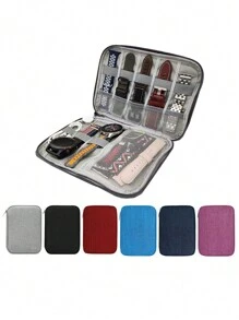 1pc Portable Watch Band Storage Bag/box, Perfect Gift For Festival/birthday/easter, Bohemian Style - Purple - View 1