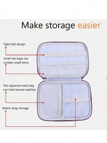 1pc Portable Watch Band Storage Bag/box, Perfect Gift For Festival/birthday/easter, Bohemian Style - Purple - View 4