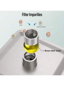 6吋不鏽鋼高壓雨淋浴頭,方形瀑布式淋浴頭,易安裝（刷狀完成） - 淺灰色 - 查看 4