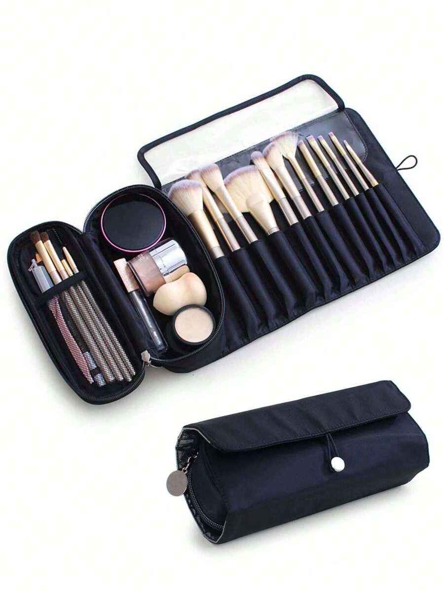 1Pc Makeup Bag With Makeup Brush Storage, Portable Waterproof Folding Professional Cosmetics Tool Pouch For Travel Makeup Bag Makeup Pouch Skincare Bag Toiletry Bag Packing Cubes, Travel Essentials Cruise Essentials Dorm Essentials, Wedding Bridesmaid Gifts, Mom Gifts, Birthday Gifts, Gifts For Friends And Teachers, Bathroom Living Room Bed Lip Oil Organizer, Nail Polish Organizer Storage Makeup Organizer Gifts Storage Zipper Accessories Nail Bag, Makeup Bag, Make Up Pouch, Make Up Bags,Makeup Bag,Make Up Bag,Makeup Bags,Cosmetic Bag,Makeup Organiser,Travel,Makeup Pouch,Bag,Vanity,Make Up Pouch,Travel Essentials,Pouch Bag,Make Up Bags,Bags,Travel Essential,Vanity Accessories,Small Makeup Bag,Makeup Pouch,Cosmetic Bag,Travel Essential,Large Capacity,Large Makeup Bag,Christmas Gifts,Pouch,Travel,Gifts For Women,Women's Necessaire,Travel Essential,Pouch,Clutch / Small Handbag,Necessaire,Makeup Organizer,Makeup Organize,Pouch,Brush Holder,Mini Pouch,Large Capacity Pouch