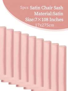 5 cái Màu thuần Cái ghế Trang trí Ban nhạc - Hồng - Xem 2