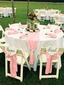 5 cái Màu thuần Cái ghế Trang trí Ban nhạc - Hồng - Xem 1