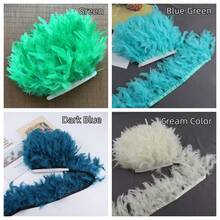 (50/100/150/200cm) Natural Turkey Feather With 10-15cm Trim/Diy Feather Material - Multicolor100cm - View 7