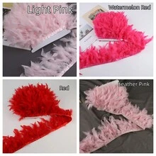 (50/100/150/200cm) Natural Turkey Feather With 10-15cm Trim/Diy Feather Material - Multicolor100cm - View 9