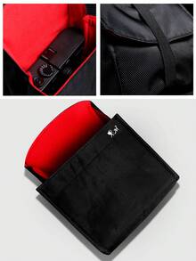 1pc Portable Canvas Camera Bag For Mirrorless/Small Dslr Camera Protection Storage, 18cmx13.5cm - Black - View 3