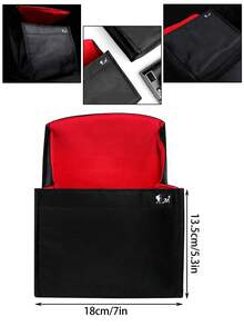 1pc Portable Canvas Camera Bag For Mirrorless/Small Dslr Camera Protection Storage, 18cmx13.5cm - Black - View 4