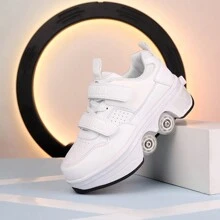 Trẻ em Lace-up Bánh xe Giày dép , Giày trượt patin , Đúng mốt & Mát mẻ Có thể tháo rời , Một cú nhấp chuột Điều khiển Của Bánh xe , Hoặc Điều khiển - trắng - Xem 7