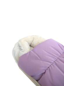 Pantuflas de Moda  Afelpadas con borde esponjoso - Morado - Ver 3