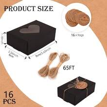 16入組裝手工皂專用的肥皂盒,3.54 X 2.36 X 1.18英寸帶窗口的卡芙特皂盒,供應迷你卡芙特帶窗口的皂盒,適用於手工皂,糖果,巧克力,糕點,餅乾,肥皂包裝-黑色 - 黑色16件 - 查看 2