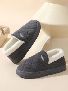 Nuevas zapatillas con suela gruesa y cálida para mujer, pantuflas acogedoras antideslizantes para el hogar, de pareja, para otoño/invierno