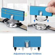 1pc Watch Adjustable Case Opener, Watch Back Removal Tool, Watch Battery Replacement Tool With 14-56mm Adjustable Jaw Distance, Suitable For Screw-In Watch Backs, Not For Pressure-Style Watch Boxes - Blue - View 3