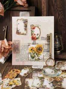 46入組失落花園主題diy手帳貼紙,適用於裝飾筆記本、相簿、水瓶、筆記型電腦、手機等。玩具和遊戲,藝術、手工藝品和縫紉用品。 - 彩色 - 查看 5