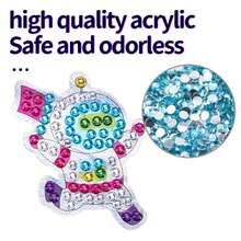 【diy鑽石太空系列】彩色鑽石diy系列兒童時尚裝飾貼紙手工珠寶套裝女孩可愛主題新年禮物,促進兒童動手能力,培養美學啟蒙/色彩識別玩具 - 太空系列 - 查看 5