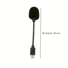Mini Usb Microphone For Laptops And Desktops With Gooseneck And Universal Usb Sound Card. Can Be Used For Meetings, Recording, Singing, Etc. - Black - View 3