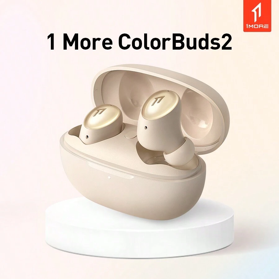 1MORE ColorBuds 2 耳機降噪，24小時播放時間，無線5.2 運動防水，可調式 ANC 模式，個性化音效