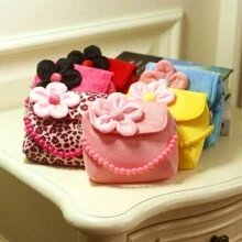 10 Piezas De Accesorios De Mariposa Y 1 Pieza De Conjunto De Bolsa Infantil De Flor 3d: ¡un Regalo Perfecto Para Niñas!