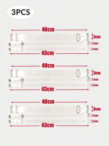 3 cặp/bộ Của phụ nữ Halloween Buổi tiệc Trong sáng & Màu thuần Dây đeo vai Và Trở lại Dây đai Với Nút kim loại - Trong sáng - Xem 2