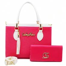 Multicolored Women's Bag Kit With Gaby Show Wallet - 藕粉色 - 查看 1