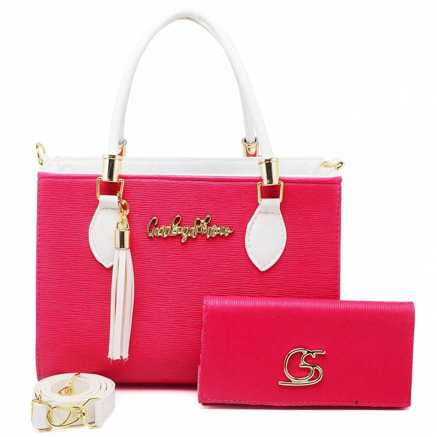 Multicolored Women's Bag Kit With Gaby Show Wallet - 藕粉色 - 查看 1