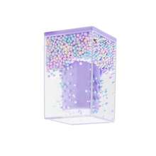 1pc Multifunctional Acrylic Bubble Design Desktop Organizer, Pencil Holder, Pen & Pencil Storage Box, Suitable For Office & Back To School Supplies - Purple - View 1