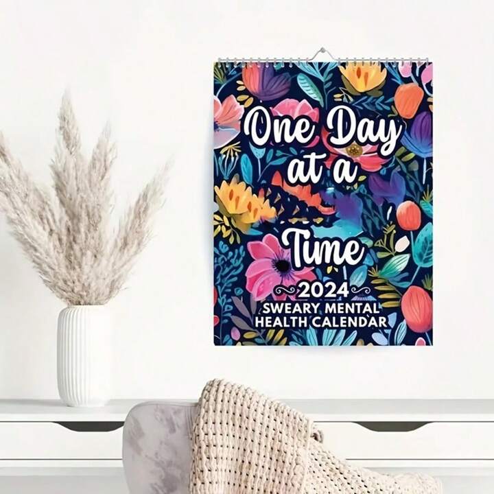 1pc Sweary Calendar 2024 - Mental Health Calendar -Mental Health 2024  Monthly Planner Calendar Funny - 2024 Home Offices Decor, Gifts | SHEIN USA