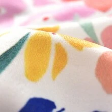 2入組印花新生兒嬰兒包被+帽子,適用於0-12個月嬰兒,四季通用 - 白色 - 查看 4