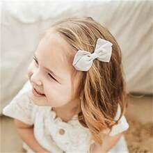 嬰幼女寶寶全鋪面防滑綁髮夾,綁細髮寶寶用的頭髮弓,雙層夾 - 彩色 - 查看 3