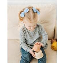 嬰幼女寶寶全鋪面防滑綁髮夾,綁細髮寶寶用的頭髮弓,雙層夾 - 彩色 - 查看 4