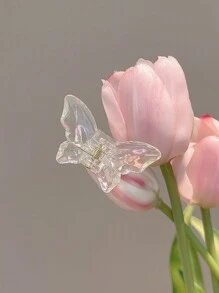 2-10pcs/Set Mini Clear Butterfly Shaped Plastic Hair Clips For Women, Fashionable And Versatile Hair Accessories For Daily Use, Going Out, Hairstyling, Makeup, Clothes Matching Street,Hair Claw,Claw Clips,Hair Jaw Clip,Hair Clutch - White - View 7