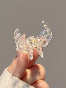 2-10pcs/Set Mini Clear Butterfly Shaped Plastic Hair Clips For Women, Fashionable And Versatile Hair Accessories For Daily Use, Going Out, Hairstyling, Makeup, Clothes Matching Street,Hair Claw,Claw Clips,Hair Jaw Clip,Hair Clutch - White - View 6